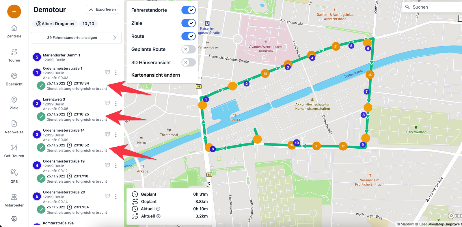 Przejechana trasa z dokumentacją GPS