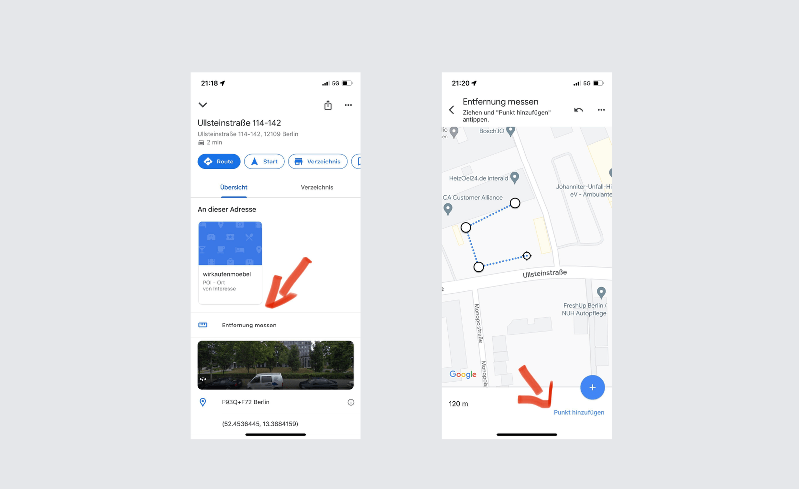 Mesurer une distance dans l'application Google Maps