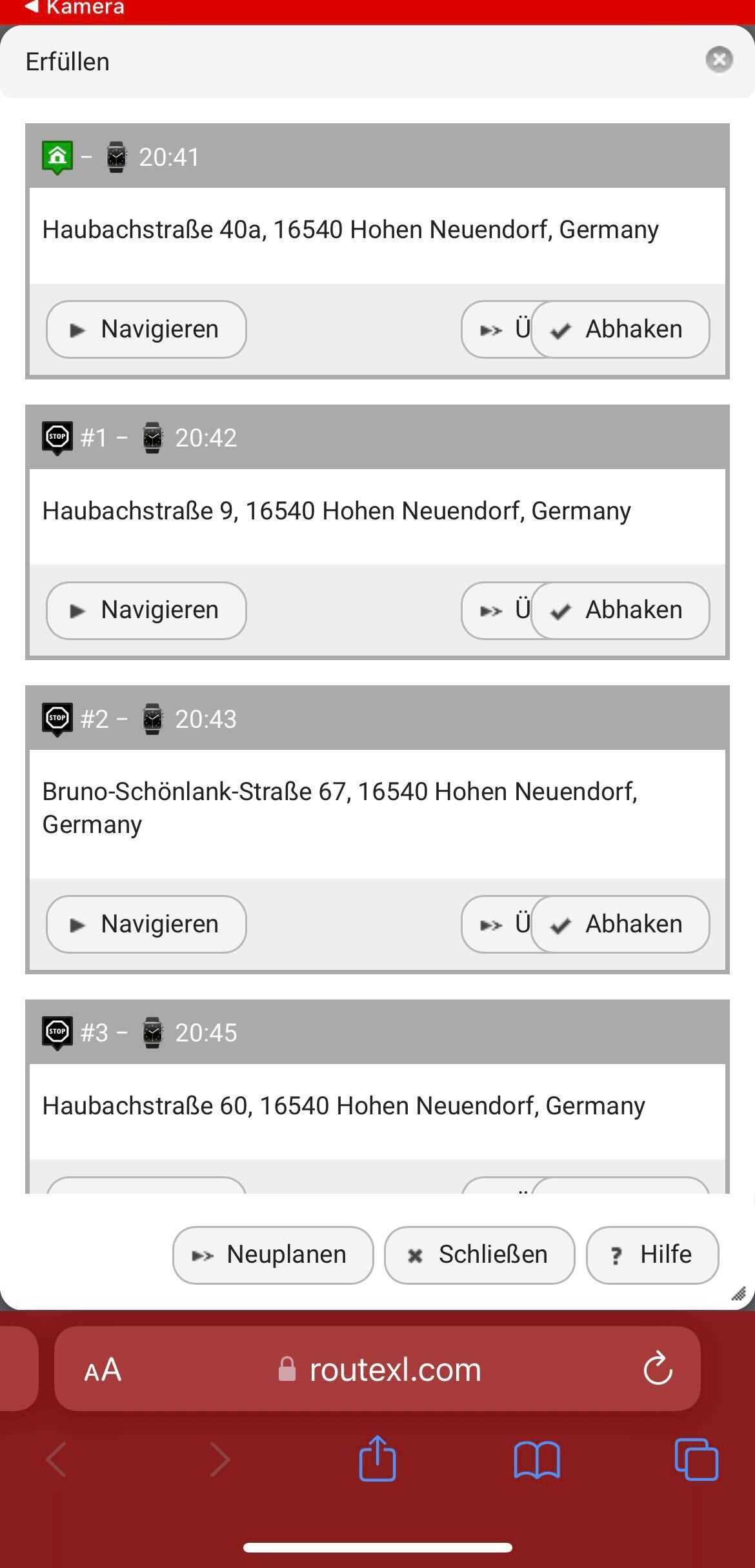 RouteXL:s mobilvy