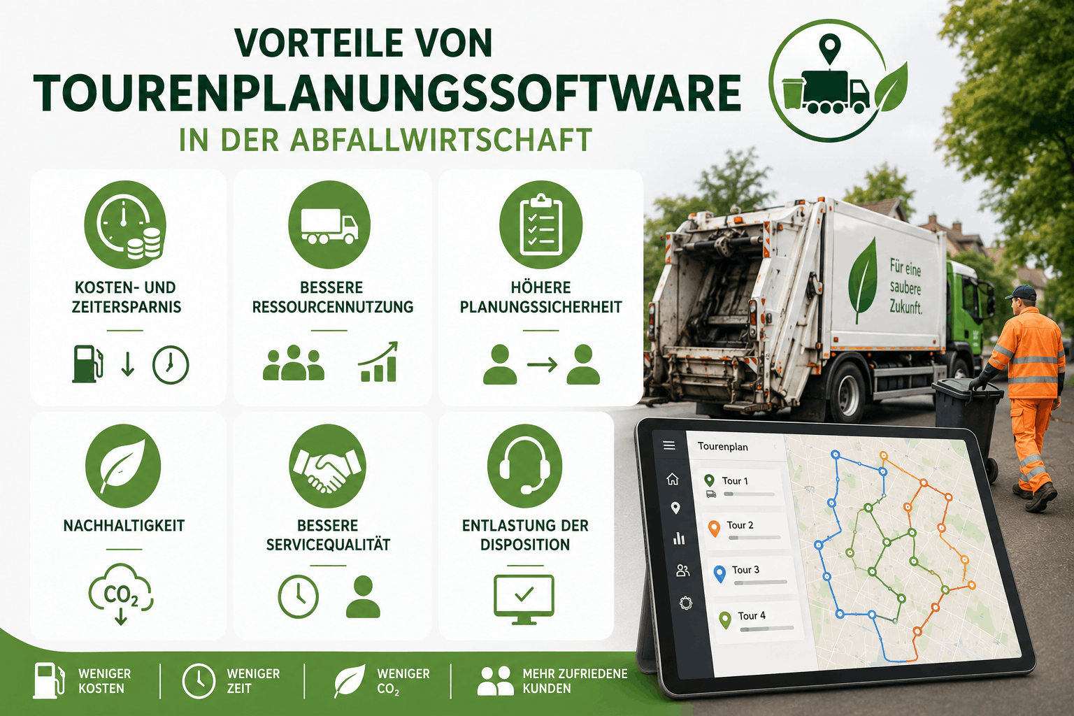 Voordelen van routeplanningsoftware in de afvalsector