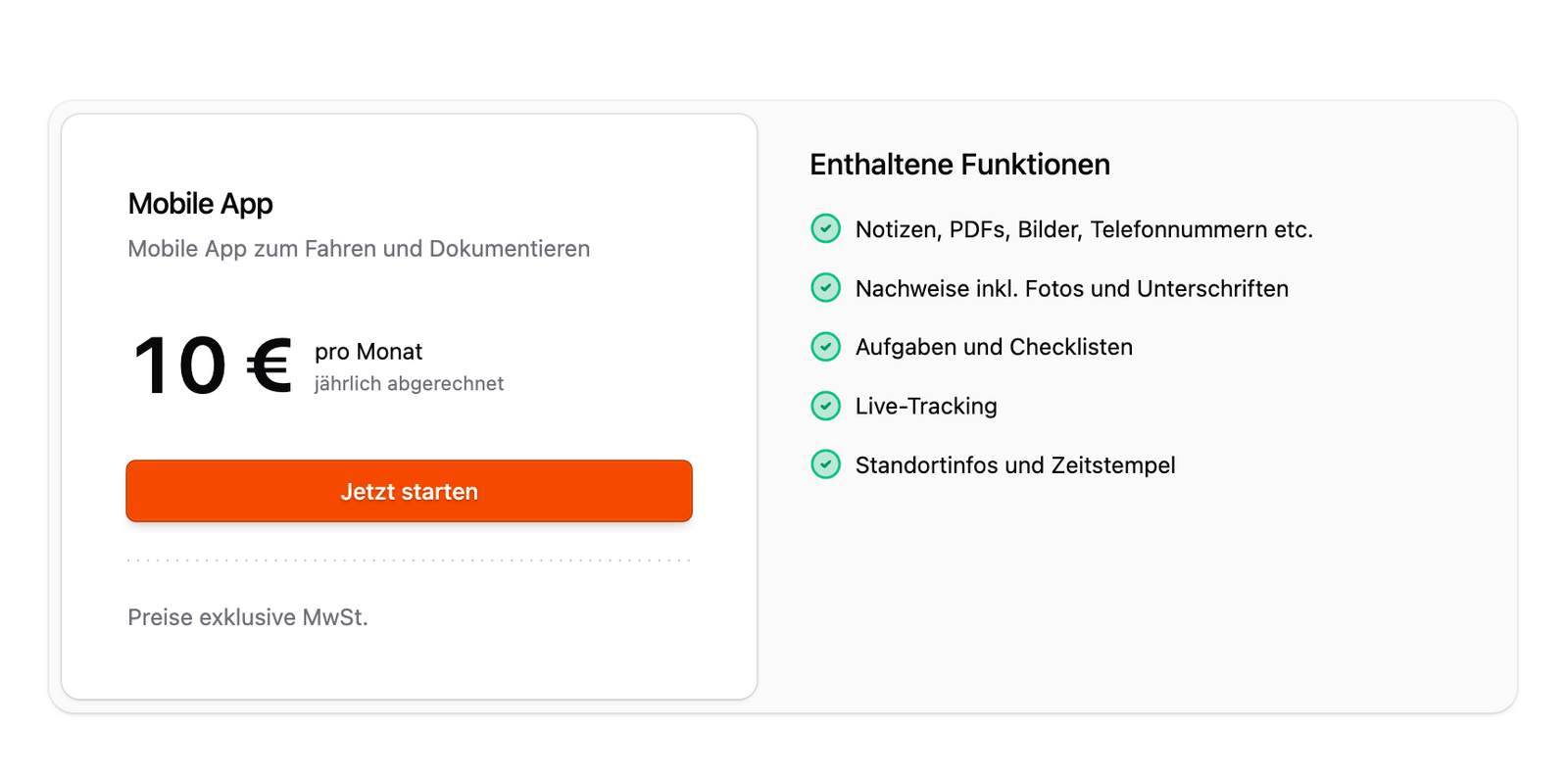 xRouten mobile app pricing